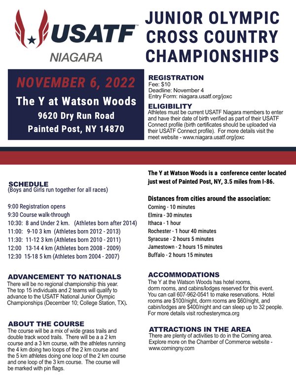 2022 USATF Niagara Junior Olympic Cross Country Championships USA